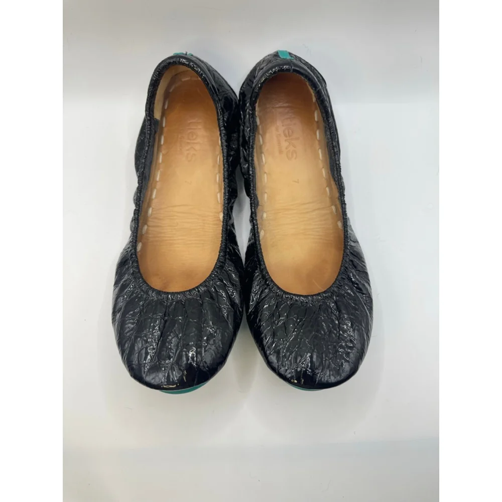 Tieks by Gavrieli Black Patent Leather Ballet Flats Womens US 7 Foldable
